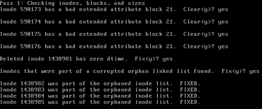 How to run fsck on Linux